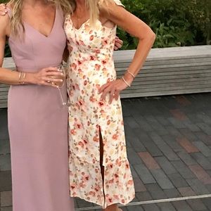 Abercrombie & Fitch midi floral dress with slit size XS